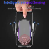 Infrared Sensor Wireless Car Charger for QI Devices and Car Phone Holder Air Vent Clip Type_6