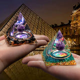 Natural Obsidian Stone Healing Energy Chakra Pyramid_6