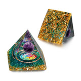 Natural Obsidian Stone Healing Energy Chakra Pyramid_5