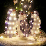 Solar Powered Outdoor 3D Penguin Holiday Decorative Light_2