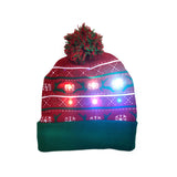 LED Christmas Theme Xmas Beanie Knitted Hat - Battery Operated_4