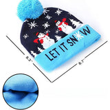 LED Christmas Theme Xmas Beanie Knitted Hat - Battery Operated_13