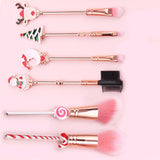 Holiday Christmas Makeup Brushes Set with Drawstring Bag_11