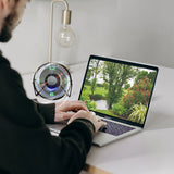 Small Desk Fan with Clock and Temperature Display -USB Plugged-in_6