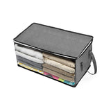 Non-Woven Quilt Clothes Organizing Storage Box with Lids_3